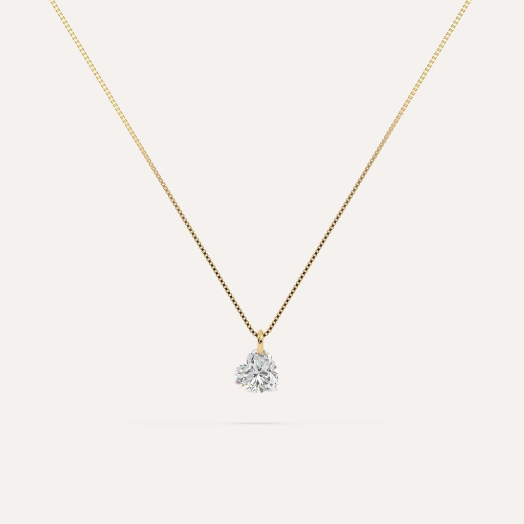 1 2 carat floating heart diamond necklace