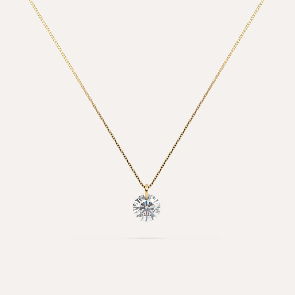 1 2 carat floating round diamond necklace
