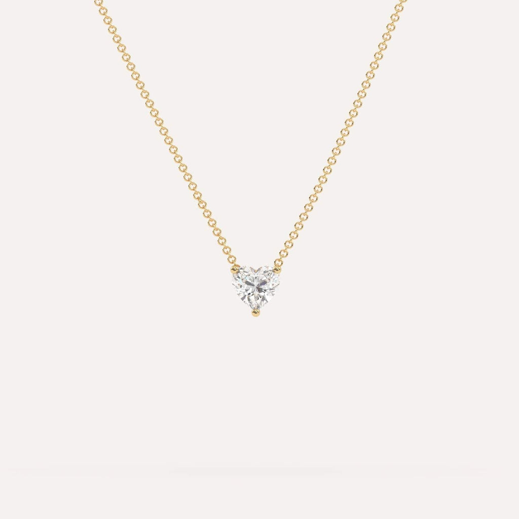 1/2 Carat Diamond Floating Necklace In 14K Yellow Gold