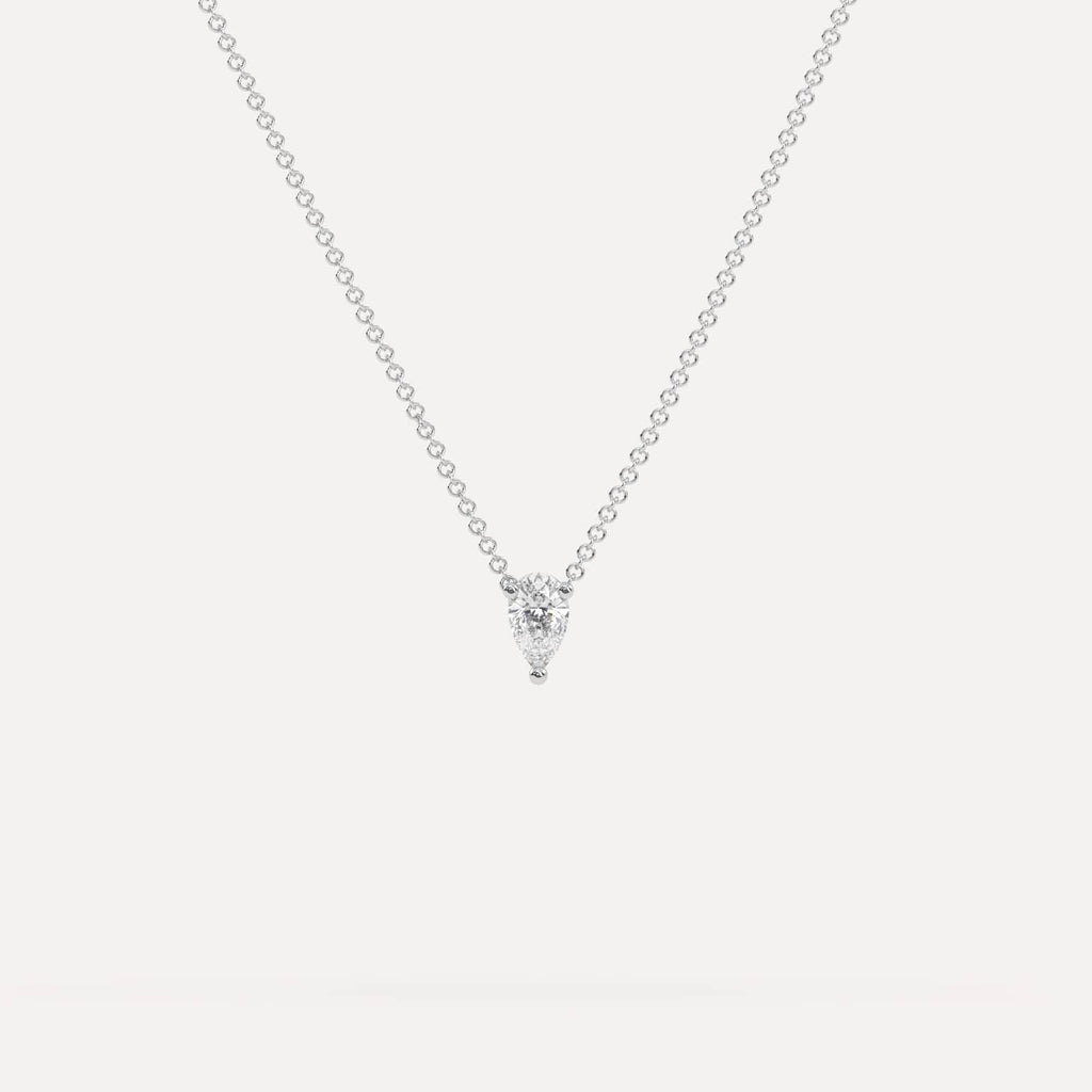 1/2 Carat Diamond Floating Necklace In 14K White Gold