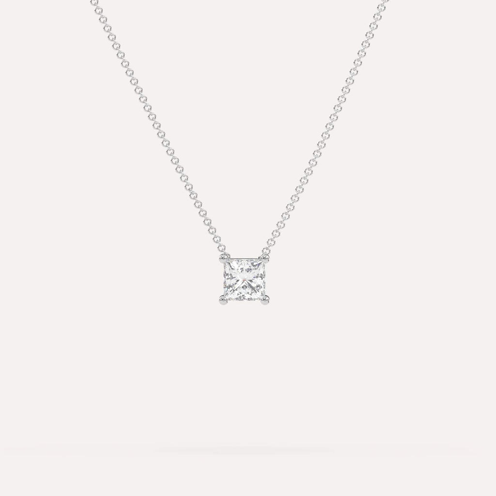 1/2 Carat Diamond Floating Necklace In 14K White Gold
