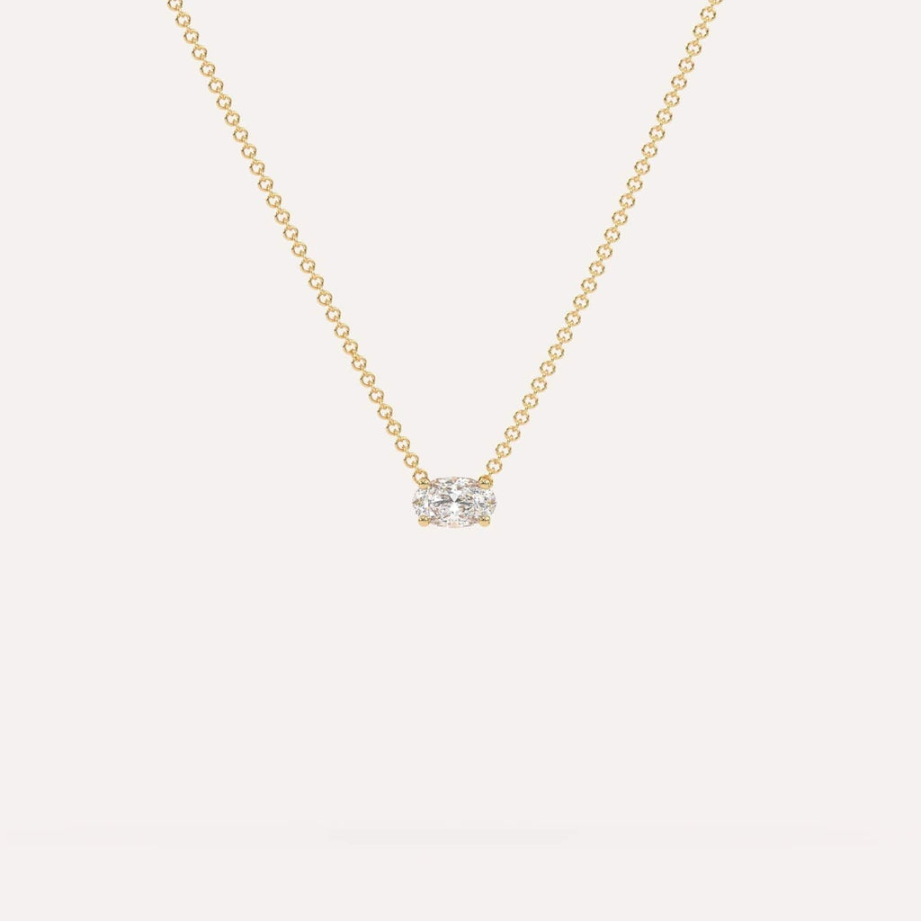 1/4 Carat Diamond Floating Necklace In 14K Yellow Gold