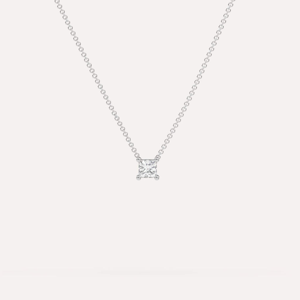 1/4 Carat Diamond Floating Necklace In 14K White Gold
