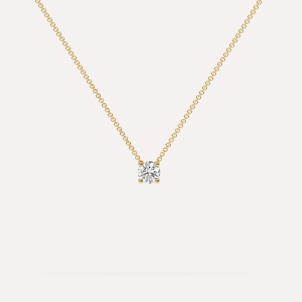 1/4 Carat Diamond Floating Necklace In 14K Yellow Gold