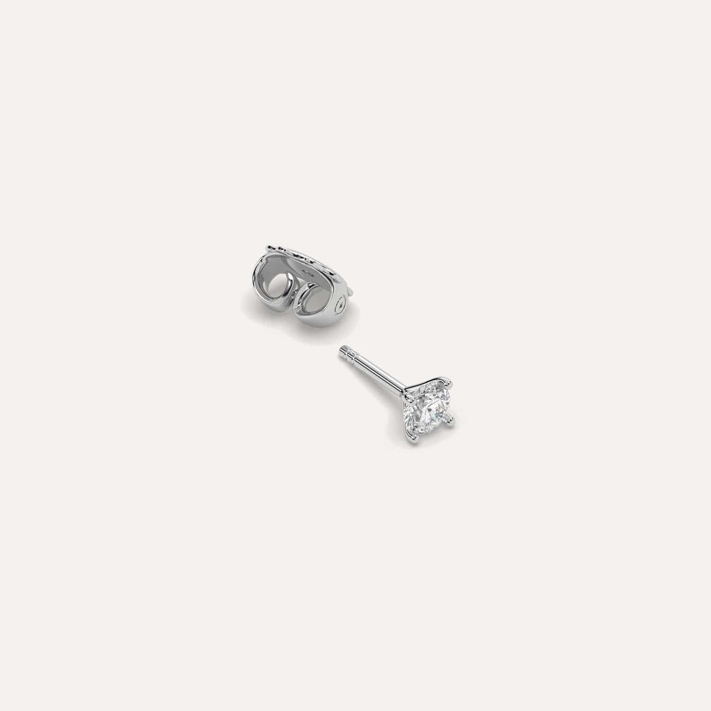 1/4 carat Single Round Diamond Stud Earring, Lab Diamonds White Gold