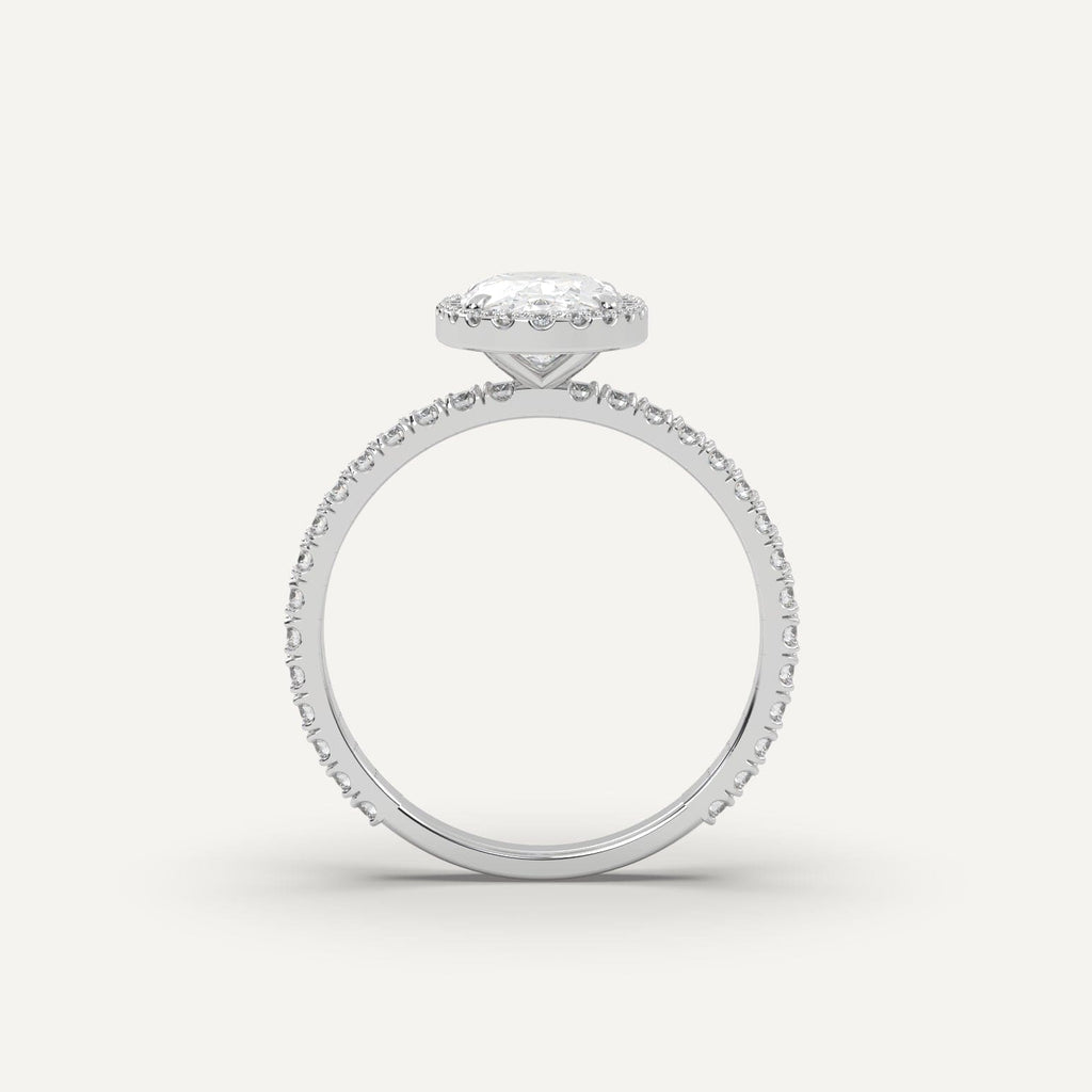 1 Carat Oval Cut Engagement Ring In 950 Platinum