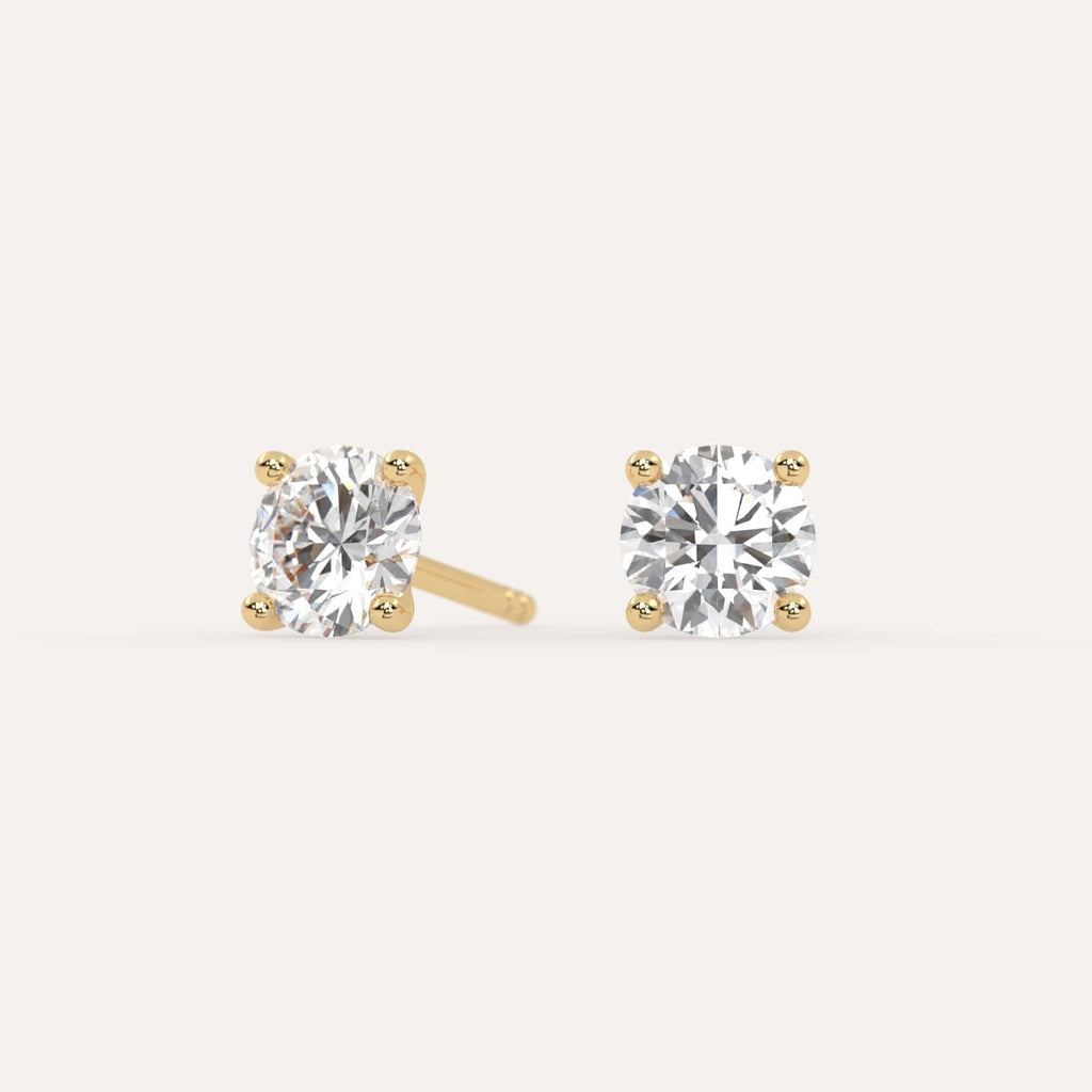 1 carat total diamond stud earrings