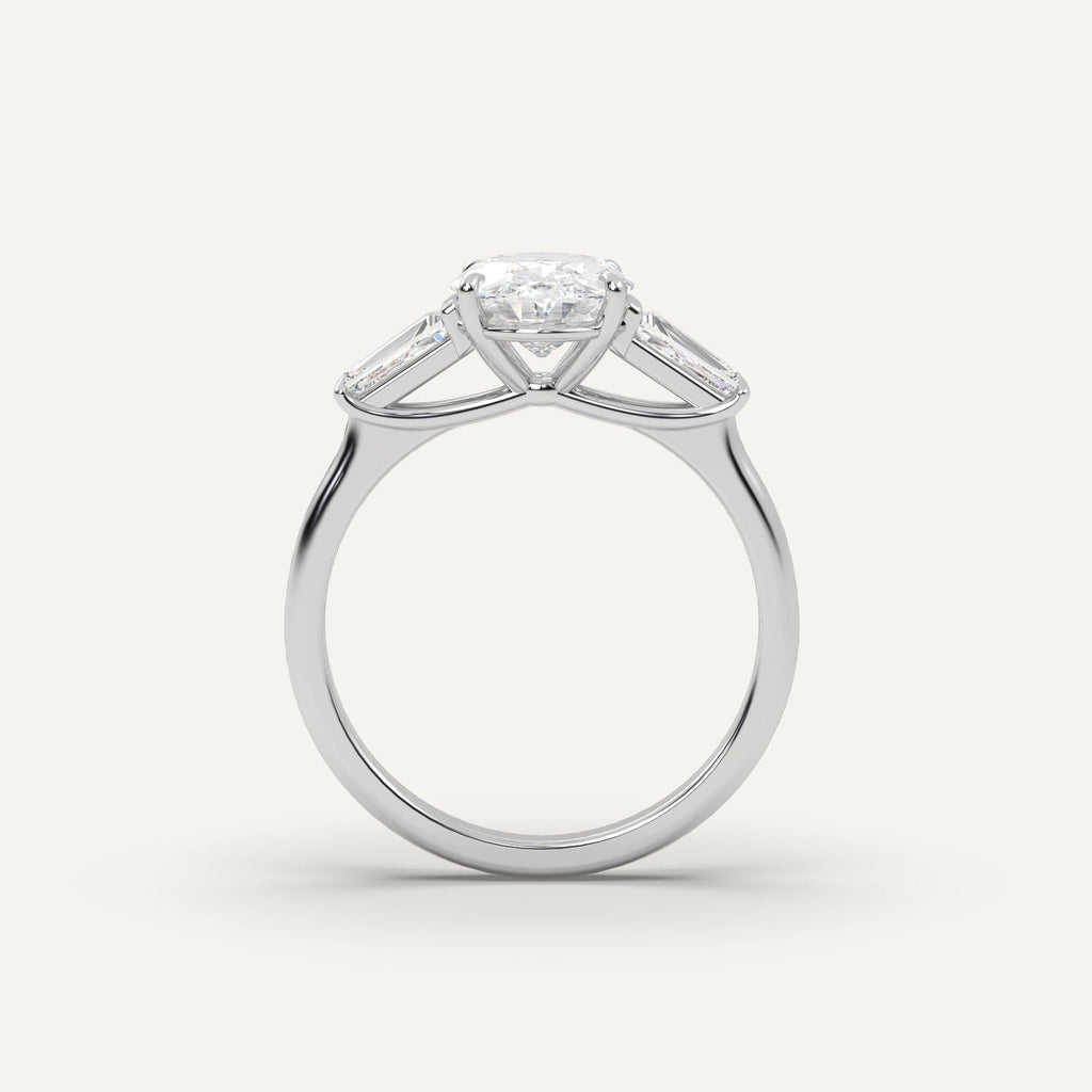 2 Carat Oval Cut Engagement Ring In 950 Platinum