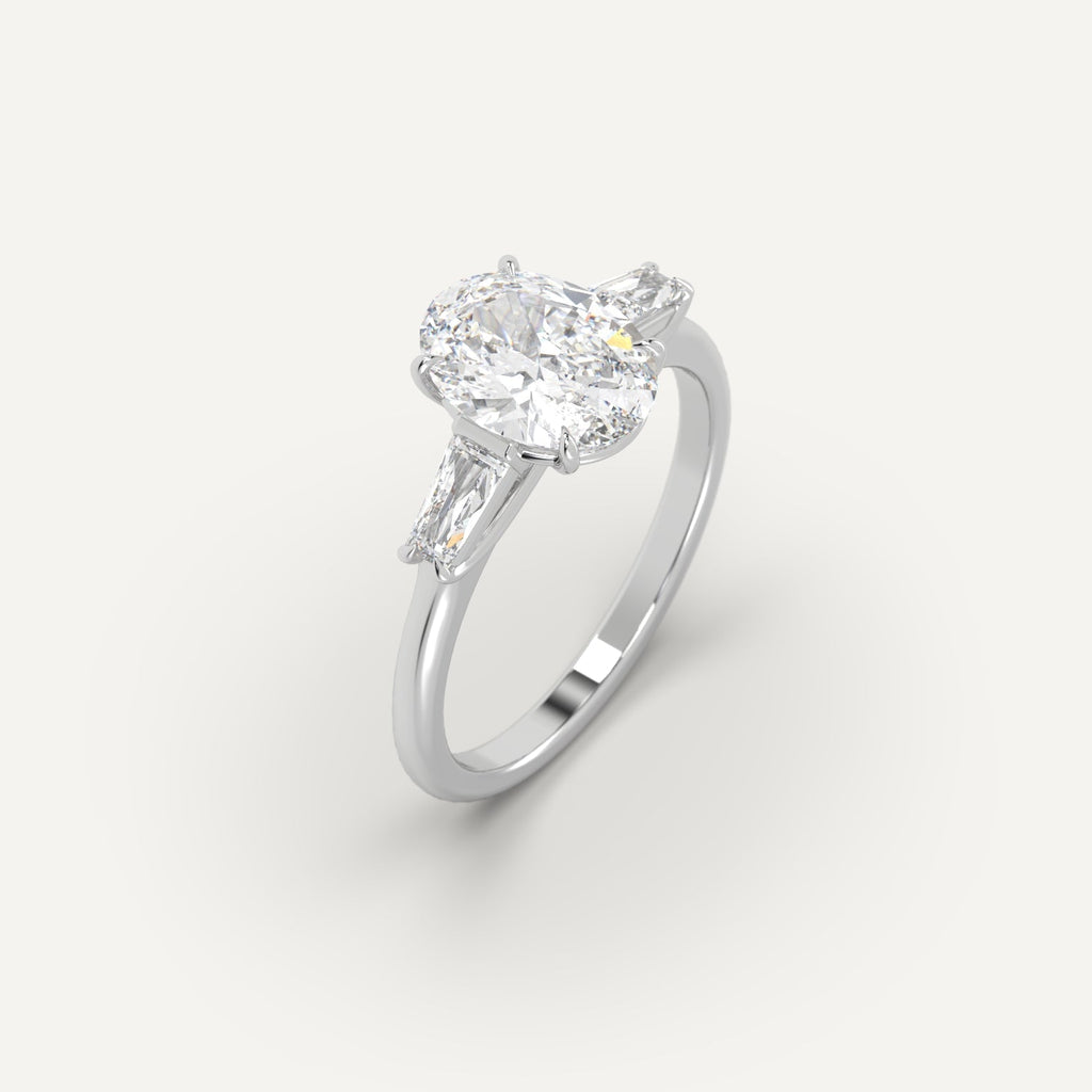 2 Carat Engagement Ring Oval Cut Diamond In Platinum