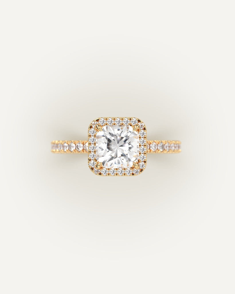 Halo Radiant Cut Engagement Ring 2 Carat Diamond