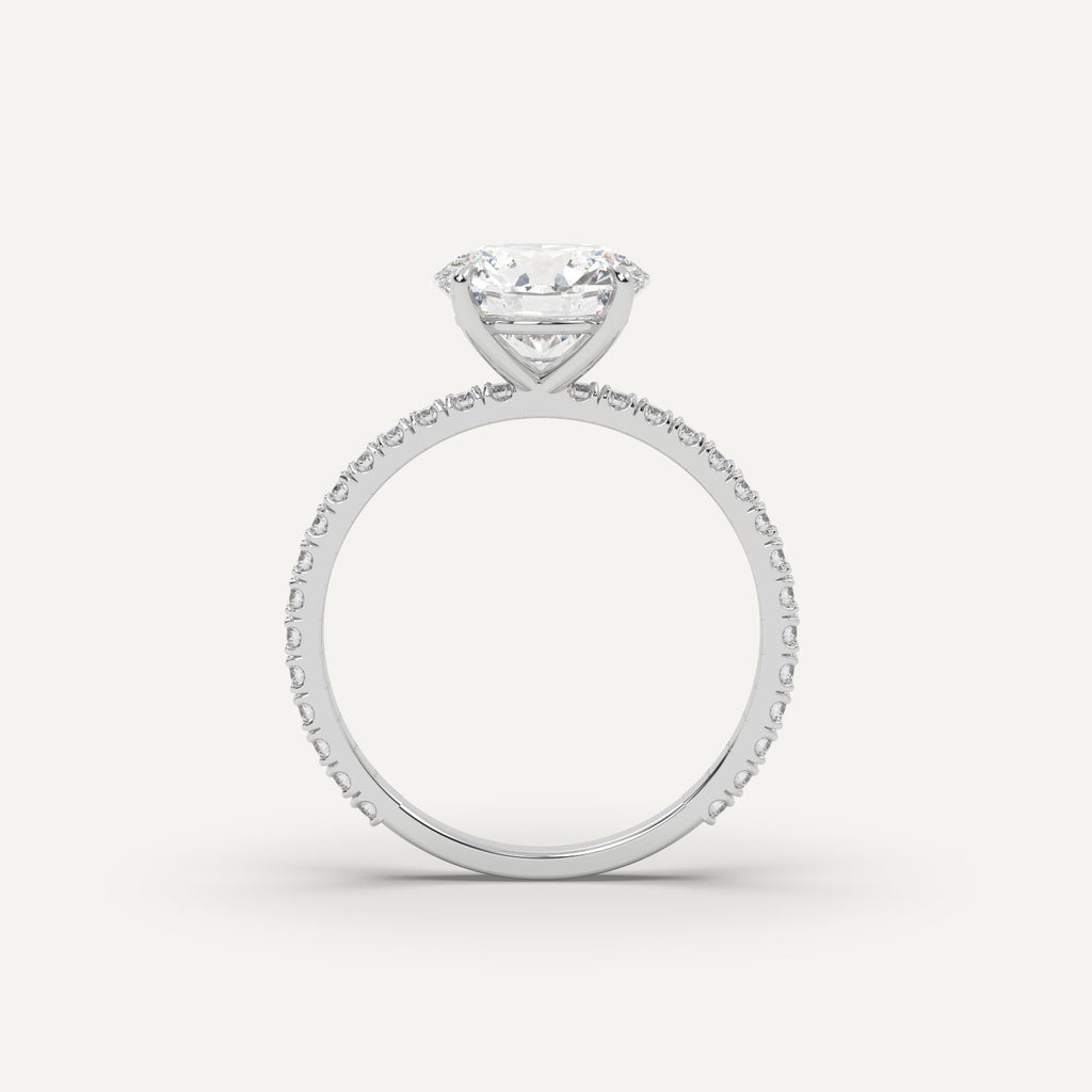 2 Carat Round Cut Engagement Ring In 950 Platinum