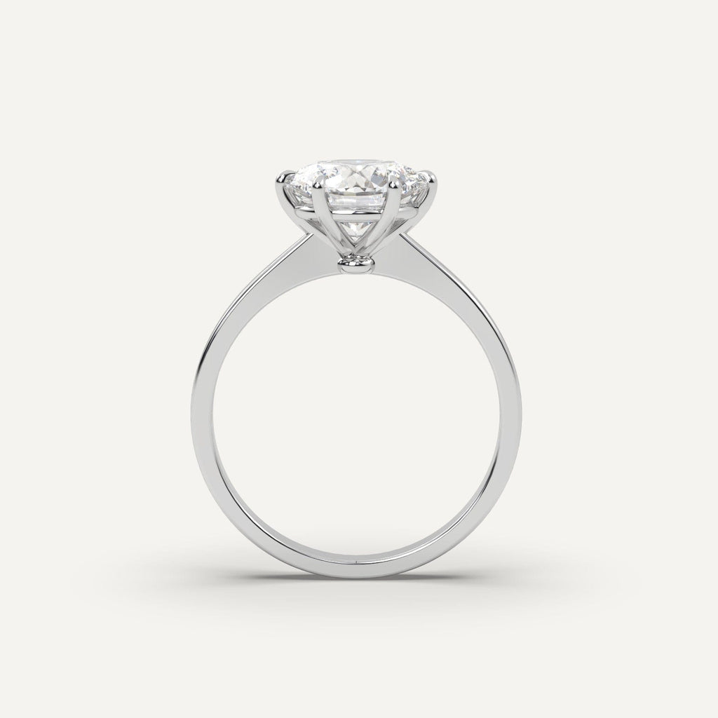 2 Carat Round Cut Engagement Ring In 950 Platinum