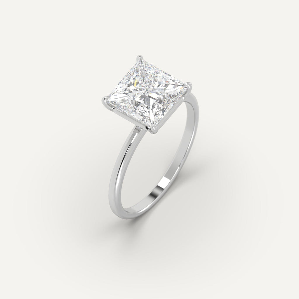 3 Carat Engagement Ring Princess Cut Diamond In 950 Platinum