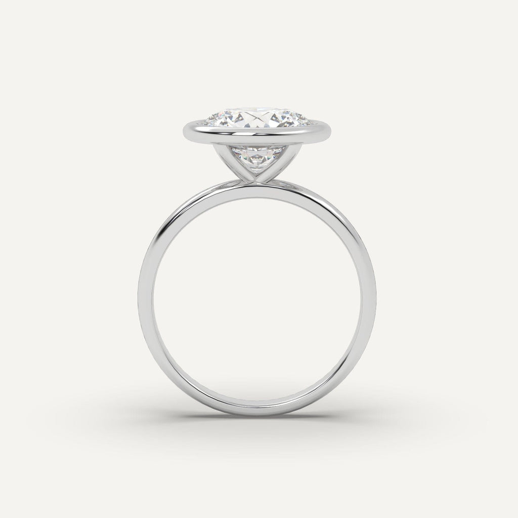 3 Carat Round Cut Engagement Ring In 950 Platinum