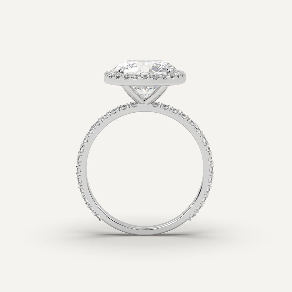 3 Carat Round Cut Engagement Ring In 950 Platinum