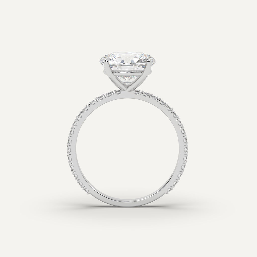 3 Carat Round Cut Engagement Ring In 950 Platinum