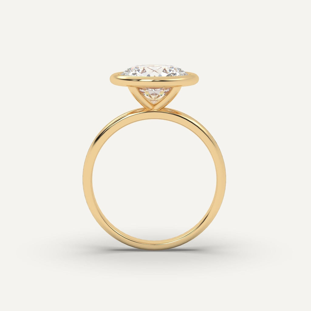 Round Diamond Ring Semi-Mount 14K Yellow Gold