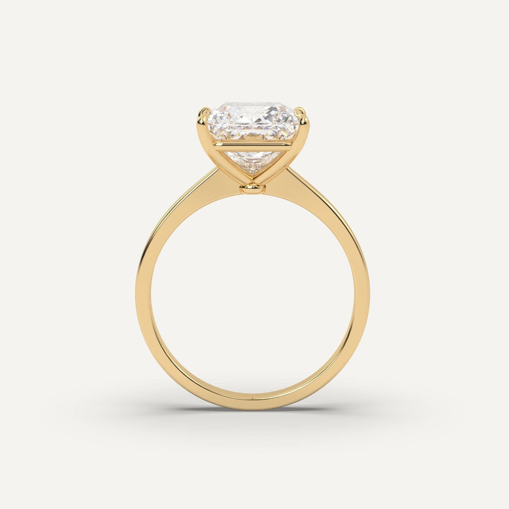 Princess Diamond Ring Semi-Mount 14K Yellow Gold