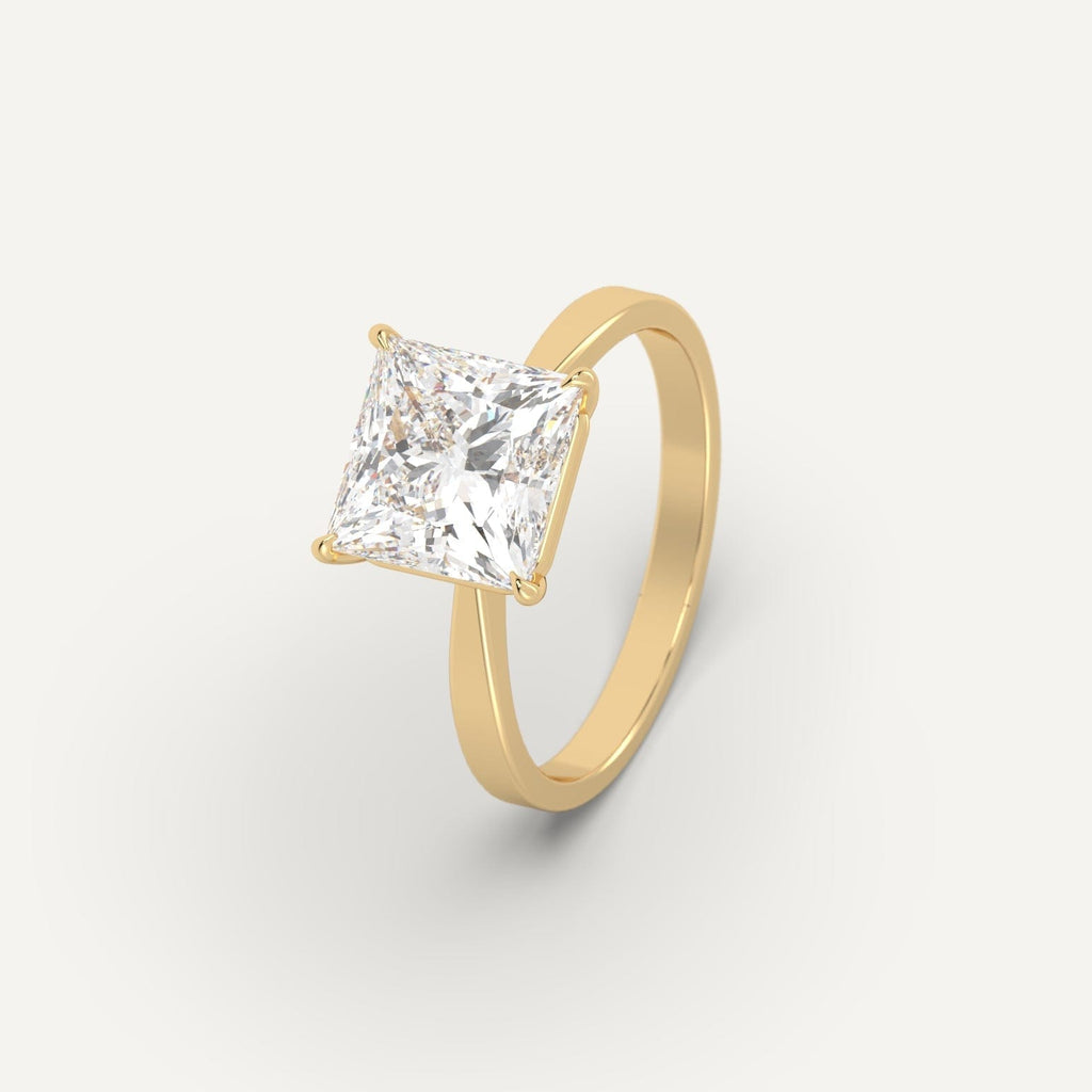 Engagement Ring Setting for Princess Cut Diamonds