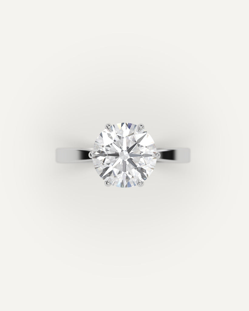 Round Diamond Ring Semi-Mount Platinum