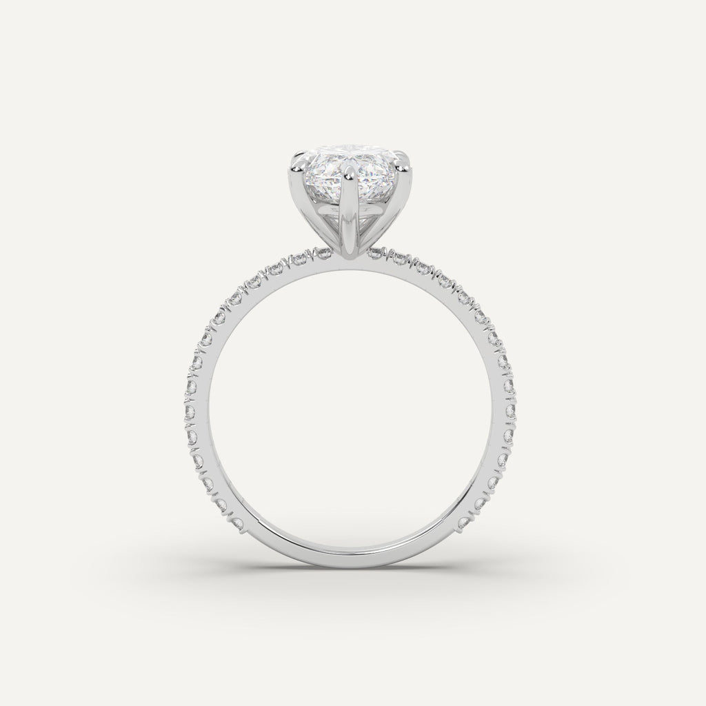 Marquise Diamond Ring Semi-Mount 14K White Gold