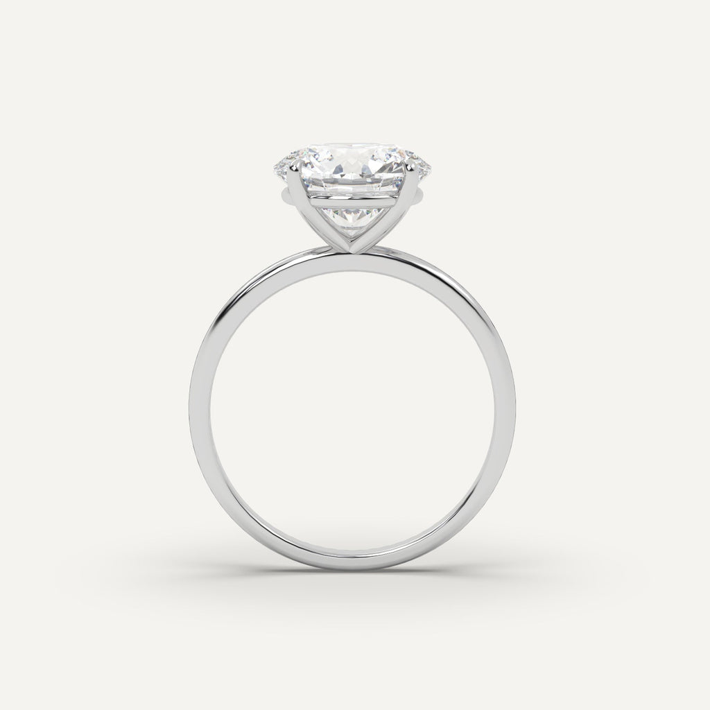 Round Diamond Ring Semi-Mount 14K White Gold