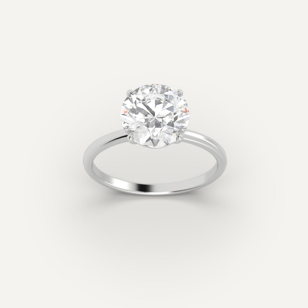 Ring Setting in 14K White Gold for 1, 2 and 3 carat Round Diamonds