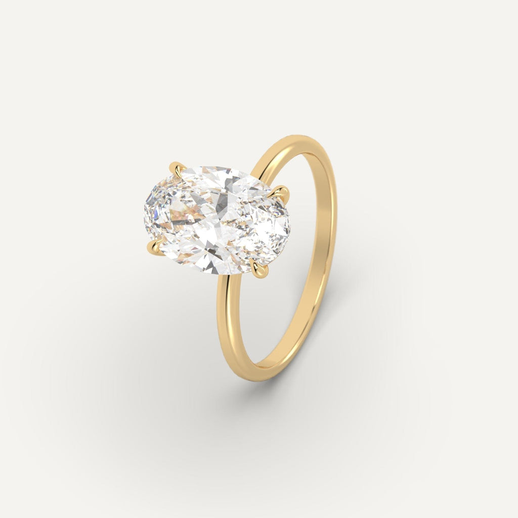 Engagement Ring Setting for Oval Cut Diamonds